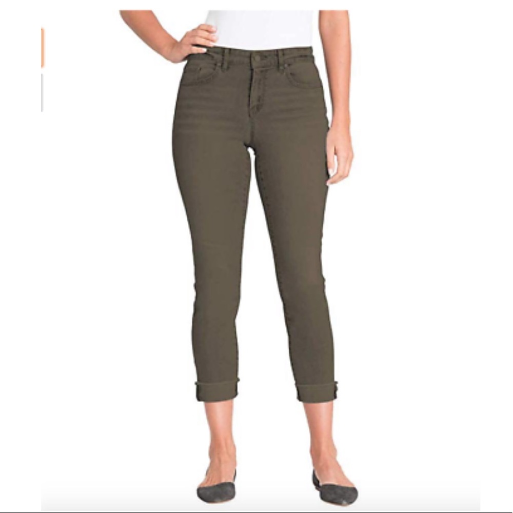 Jessica Simpson Olive Green Khaki Super Stretchy Skinny Ankle Jeans - Picture 8 of 9